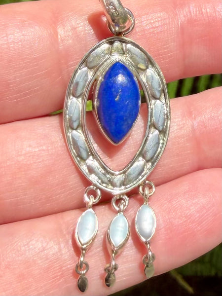 Gorgeous Lapis Lazuli and Pearl Pendant