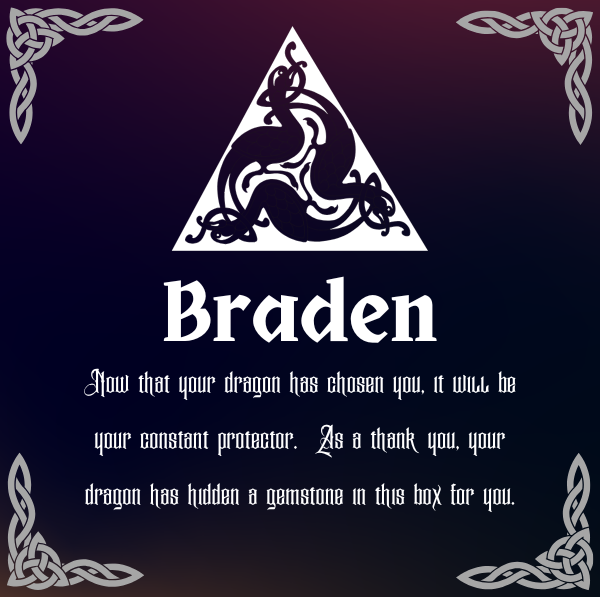 “Braden” Dragon Protector