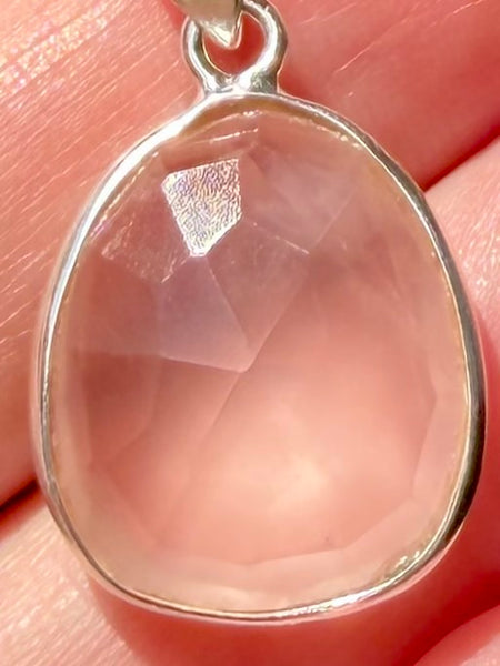 Faceted Rose Quartz Pendant - Morganna’s Treasures