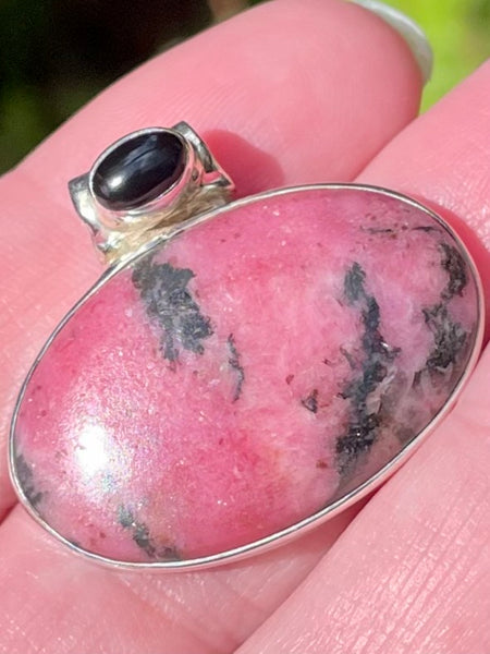 Rhodonite and Black Onyx Pendant - Morganna’s Treasures