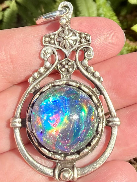 "Celestial" Blue Apatite, Peruvian Chrysocolla, Azurite, Jet, Moonstone, Selenite, Clear Quartz and Aluminum Orgonite Pendant - Morganna’s Treasures