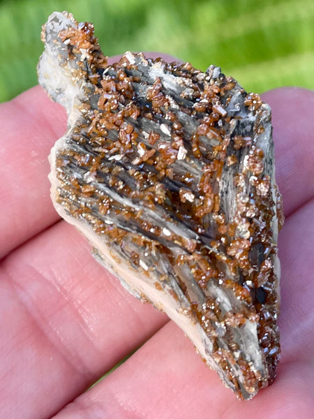 Vanadinite on Barite Crystal Cluster - Morganna’s Treasures 