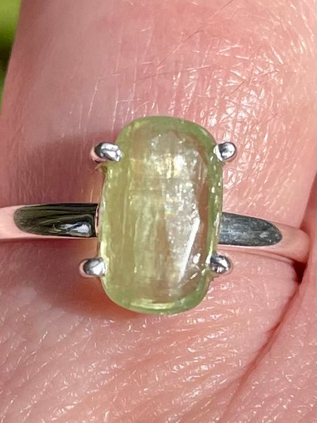 Faceted Green Kyanite Ring Size 8 - Morganna’s Treasures