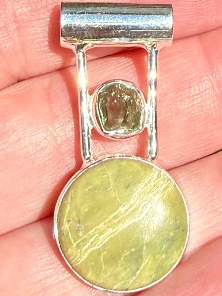 Imperial Opal and Green Apatite Pendant