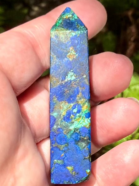 Azurite in Malachite Obelisk