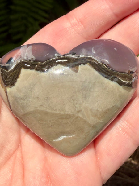 Fluorescent Volcano Agate Heart - Morganna’s Treasures