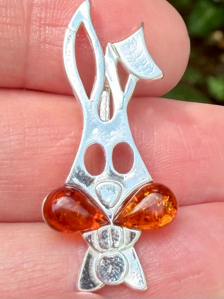 Baltic Amber Rabbit Pendant