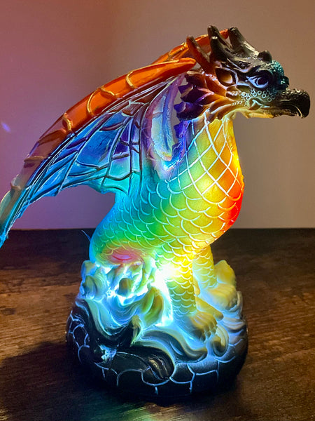 Resin LED Dragon Lamp