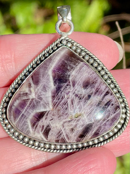 Large Chevron Amethyst Pendant - Morganna’s Treasures