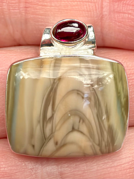 Royal Imperial Jasper and Garnet Pendant - Morganna’s Treasures