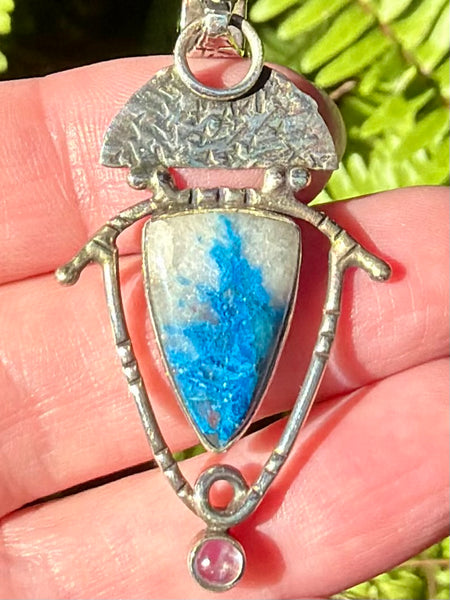 Quantum Quattro and Rainbow Moonstone Pendant - Morganna’s Treasures