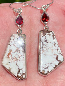 Wild Horse Jasper and Garnet Earrings - Morganna’s Treasures 