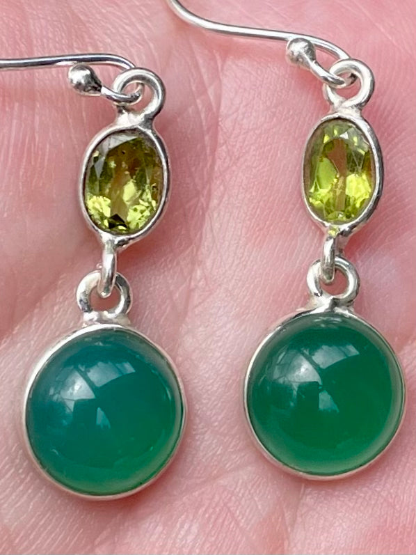 Green Onyx and Peridot Earrings - Morganna’s Treasures 