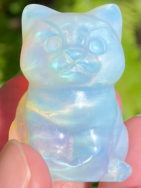 Opalite Carved Cat - Morganna’s Treasures 