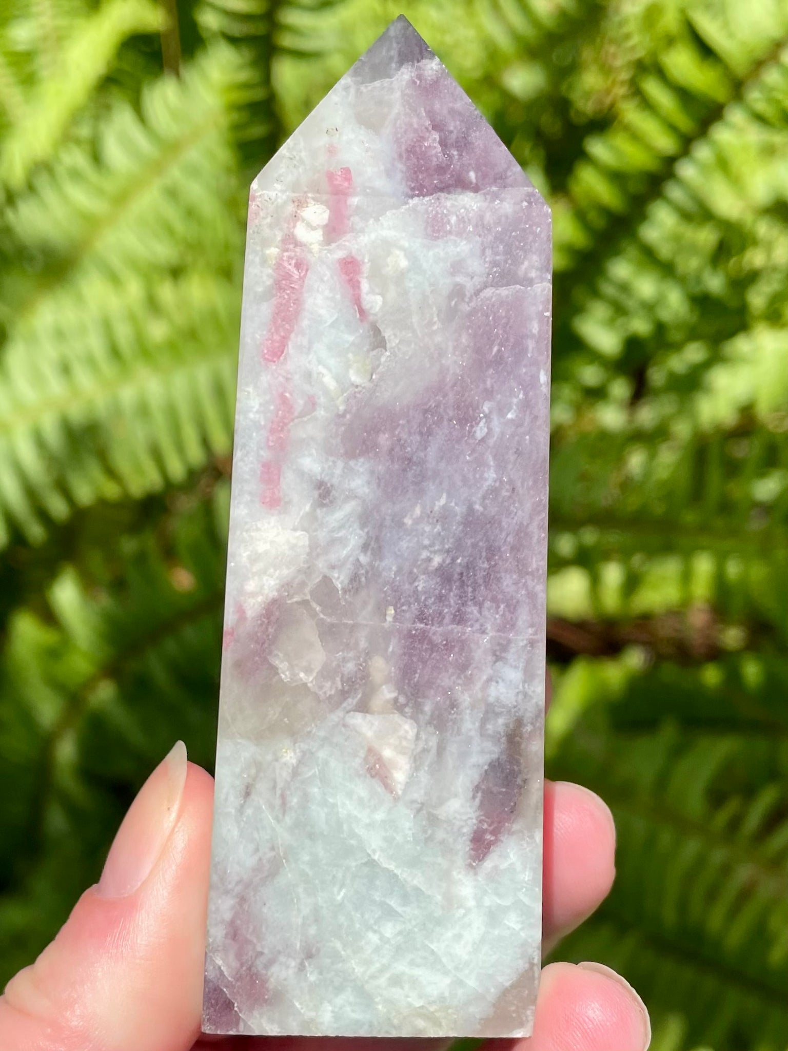 Large Lepidolite Obelisk - Morganna’s Treasures 