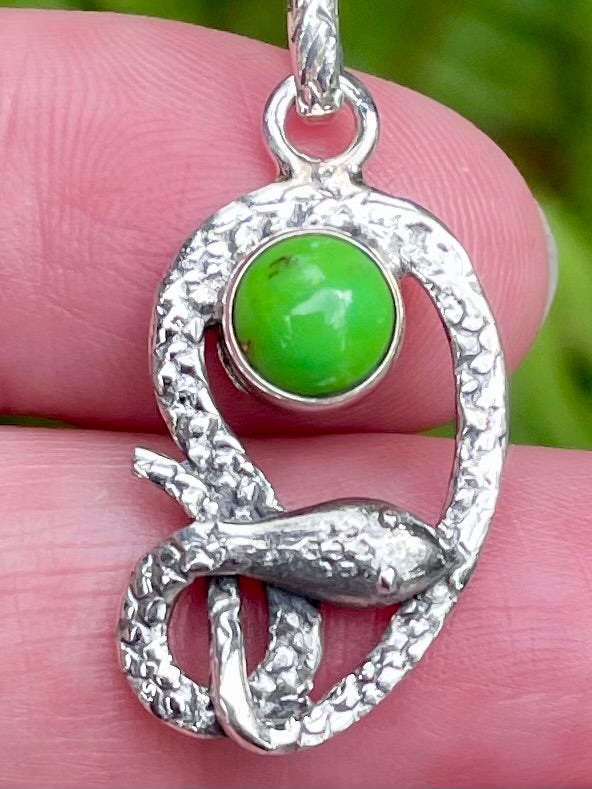 Green Turquoise Snake Pendant - Morganna’s Treasures 