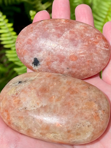 Large Sunstone Palm Stones - Morganna’s Treasures 