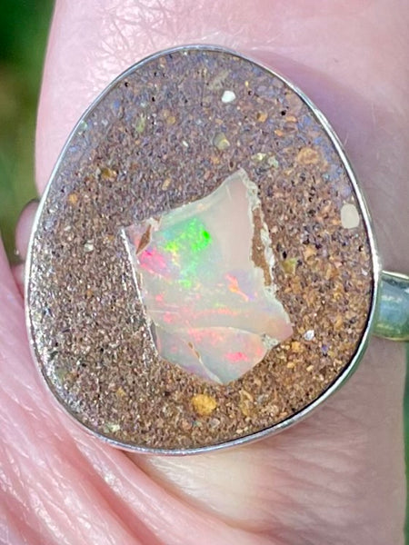 Stunning Boulder Opal Ring Size 9 - Morganna’s Treasures