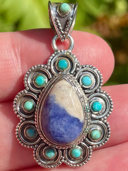 Sodalite and Turquoise Pendant - Morganna’s Treasures 