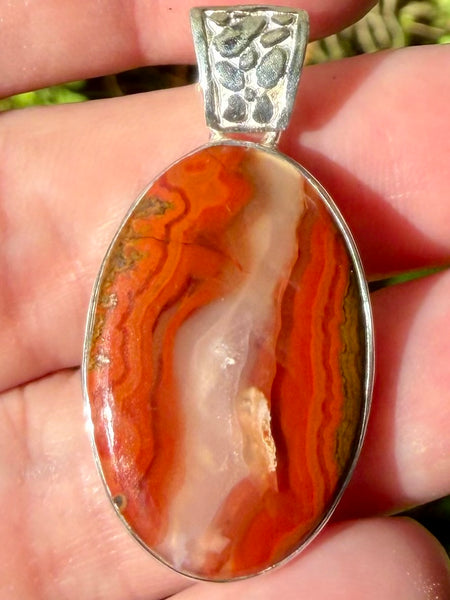 Stunning Red Seam Agate Pendant