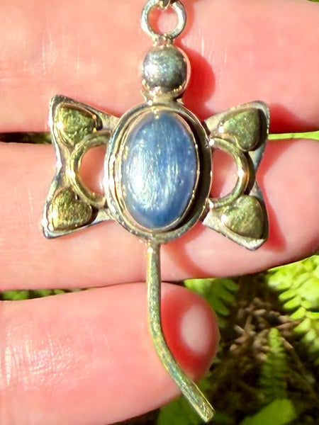 Blue Kyanite Dragonfly Pendant
