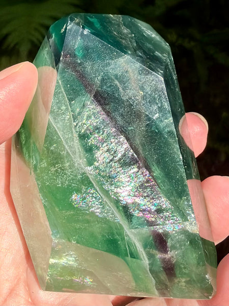 Gorgeous Fluorite Freeform with Rainbows - Morganna’s Treasures