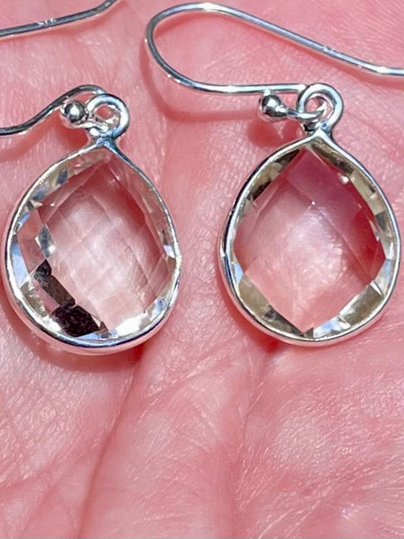 Faceted Clear Quartz Earrings - Morganna’s Treasures