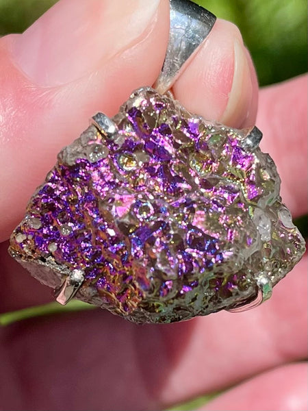 Titanium Aura Druzy Quartz Pendant - Morganna’s Treasures