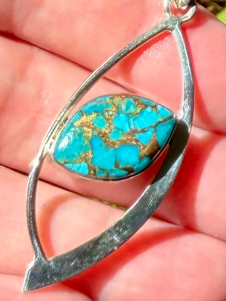 Blue Copper Turquoise Pendant