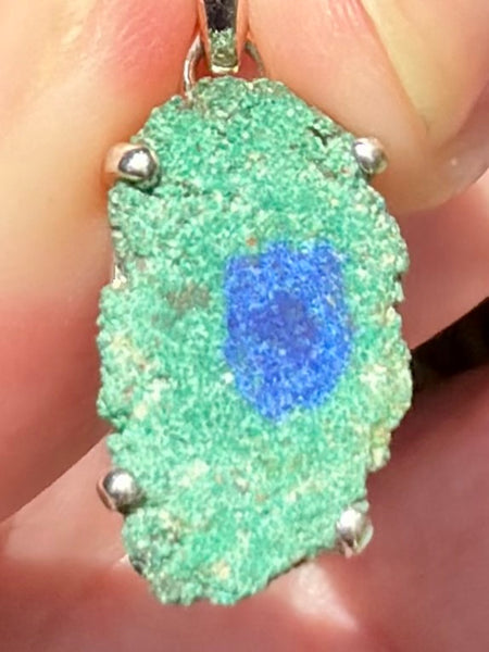 Azurite in Malachite Stalactite Pendant