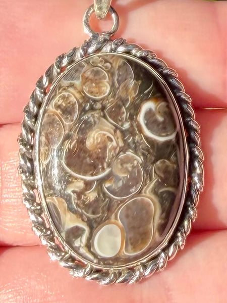 Turritella Agate Pendant - Morganna’s Treasures