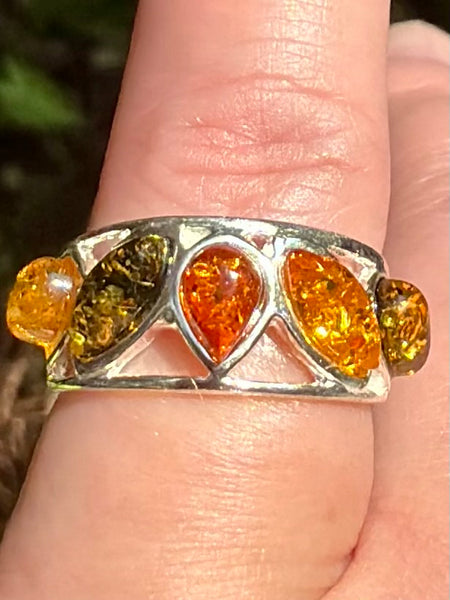 Baltic Amber Ring Size 6