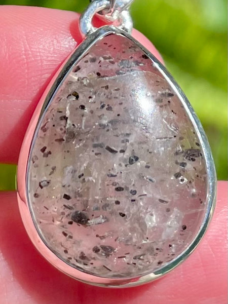 Hematite in Clear Quartz Pendant - Morganna’s Treasures 