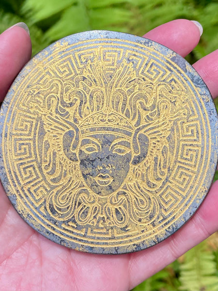 Hematite Shield of Protection Charging Plate - Morganna’s Treasures