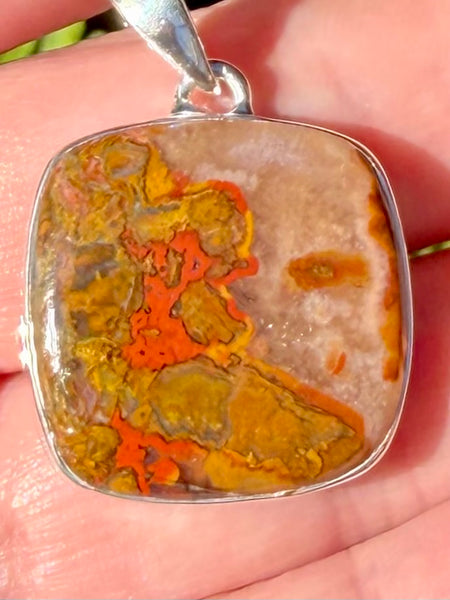 Red Seam Agate Pendant