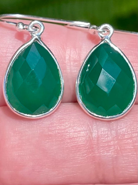 Faceted Green Onyx Earrings - Morganna’s Treasures