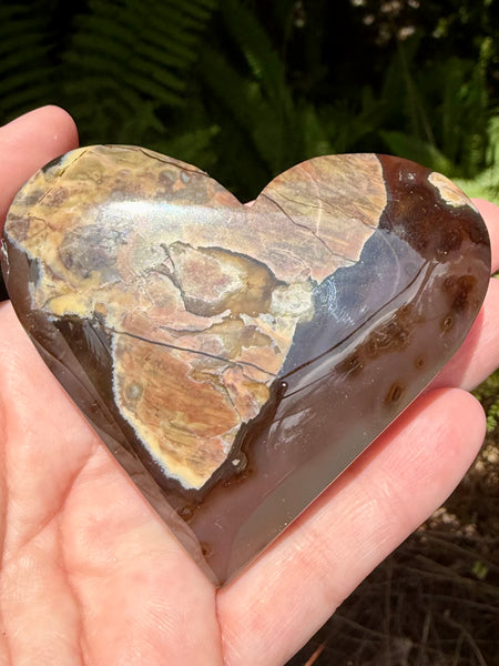 Fluorescent Volcano Agate Heart - Morganna’s Treasures