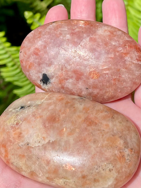 Large Sunstone Palm Stones - Morganna’s Treasures 