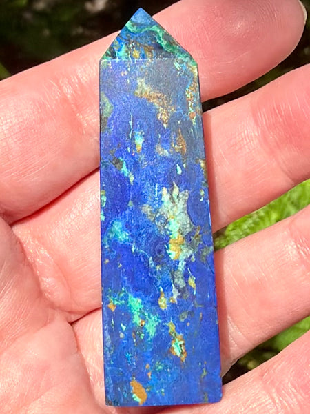 Azurite in Malachite Obelisk