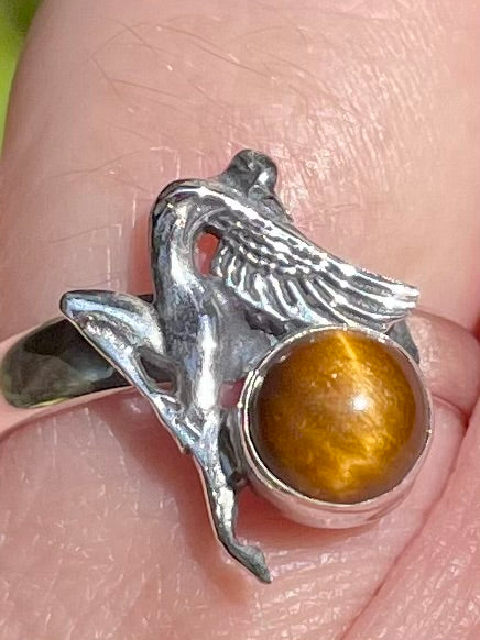 Tigers Eye Angel Ring Size 8 - Morganna’s Treasures 