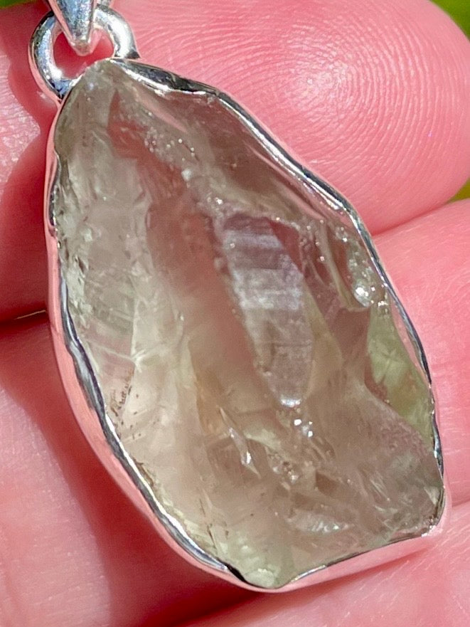 Rough Green Amethyst (Prasiolite) Pendant - Morganna’s Treasures 