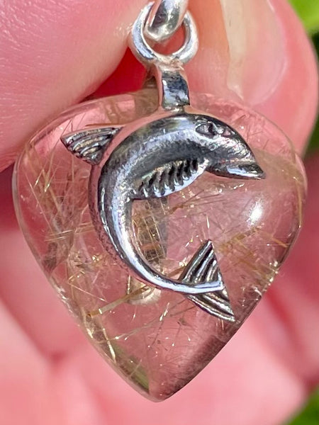 Rutilated Quartz Dolphin Pendant - Morganna’s Treasures 