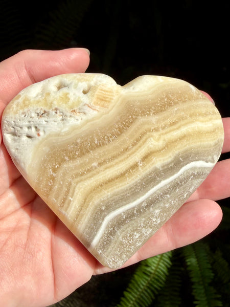 Large Calcite Carved Heart