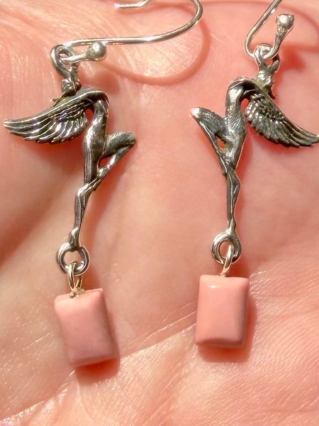 Peruvian Pink Opal Fairy Earrings - Morganna’s Treasures