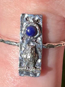 Lapis Lazuli Owl Ring Size 9.5 - Morganna’s Treasures 