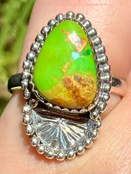 Green Mohave Turquoise Ring Size 7