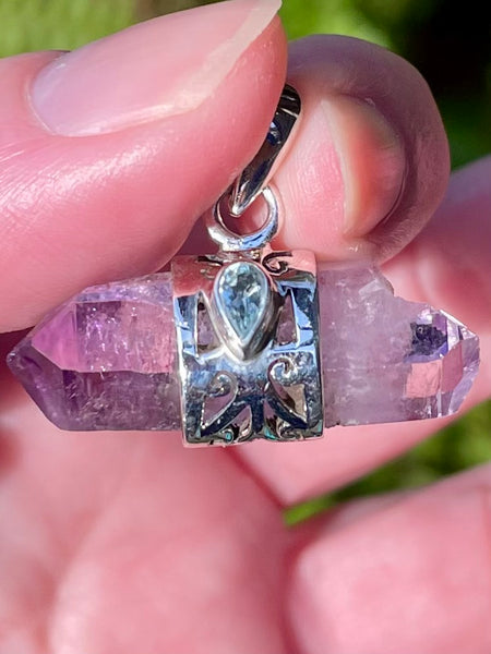 Rare Vera Cruz Amethyst and Blue Topaz Pendant