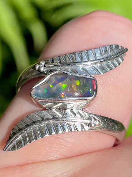 Chalama Black Opal Ring Size 8 - Morganna’s Treasures 