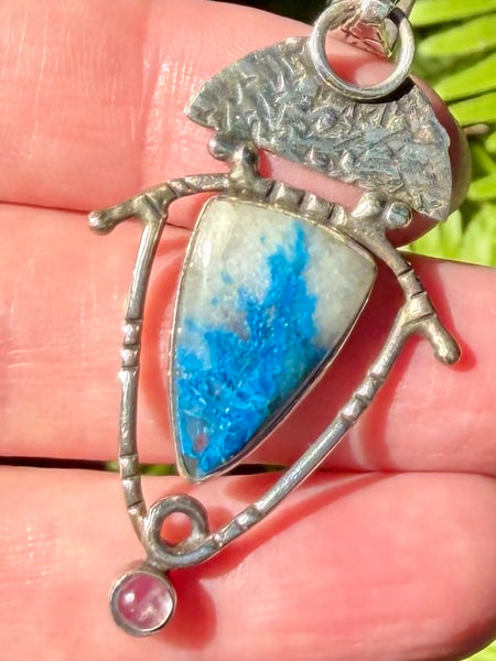 Quantum Quattro and Rainbow Moonstone Pendant - Morganna’s Treasures