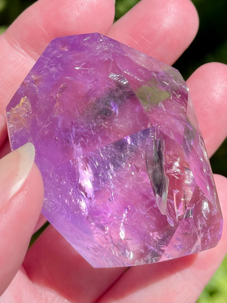 Faceted Purple Amethyst with Rainbows - Morganna’s Treasures 